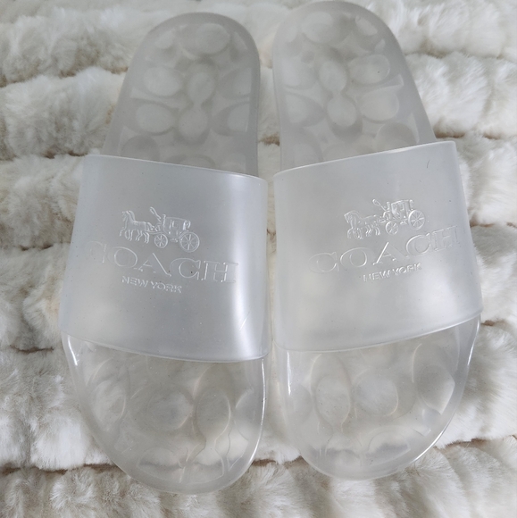 COACH Transparent jelly sandals size 8 - Picture 1 of 3